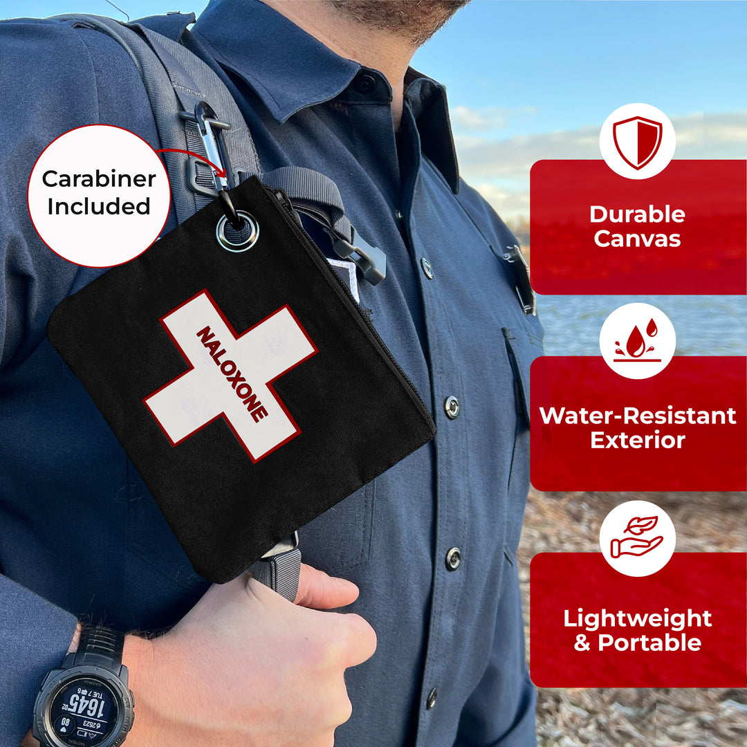 Naloxone Canvas Bag – Compact Overdose Kit Pouch - Cross / Black / Single -  51154756