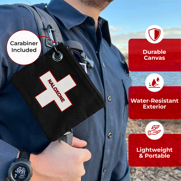 Naloxone Canvas Bag – Compact Overdose Kit Pouch - Cross / Black / Single -  51154756