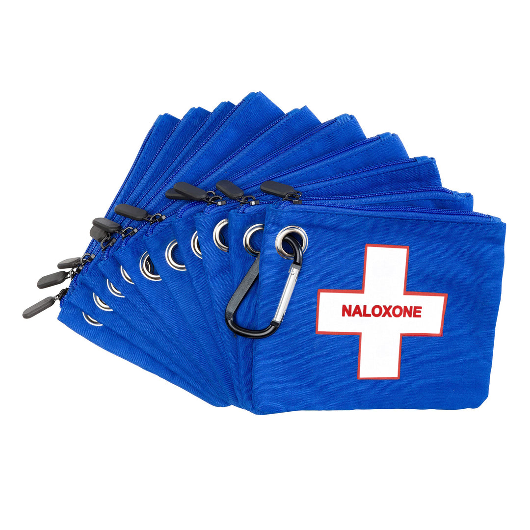 Naloxone Canvas Bag – Compact Overdose Kit Pouch - Cross / Blue / 10 Units -  87955457