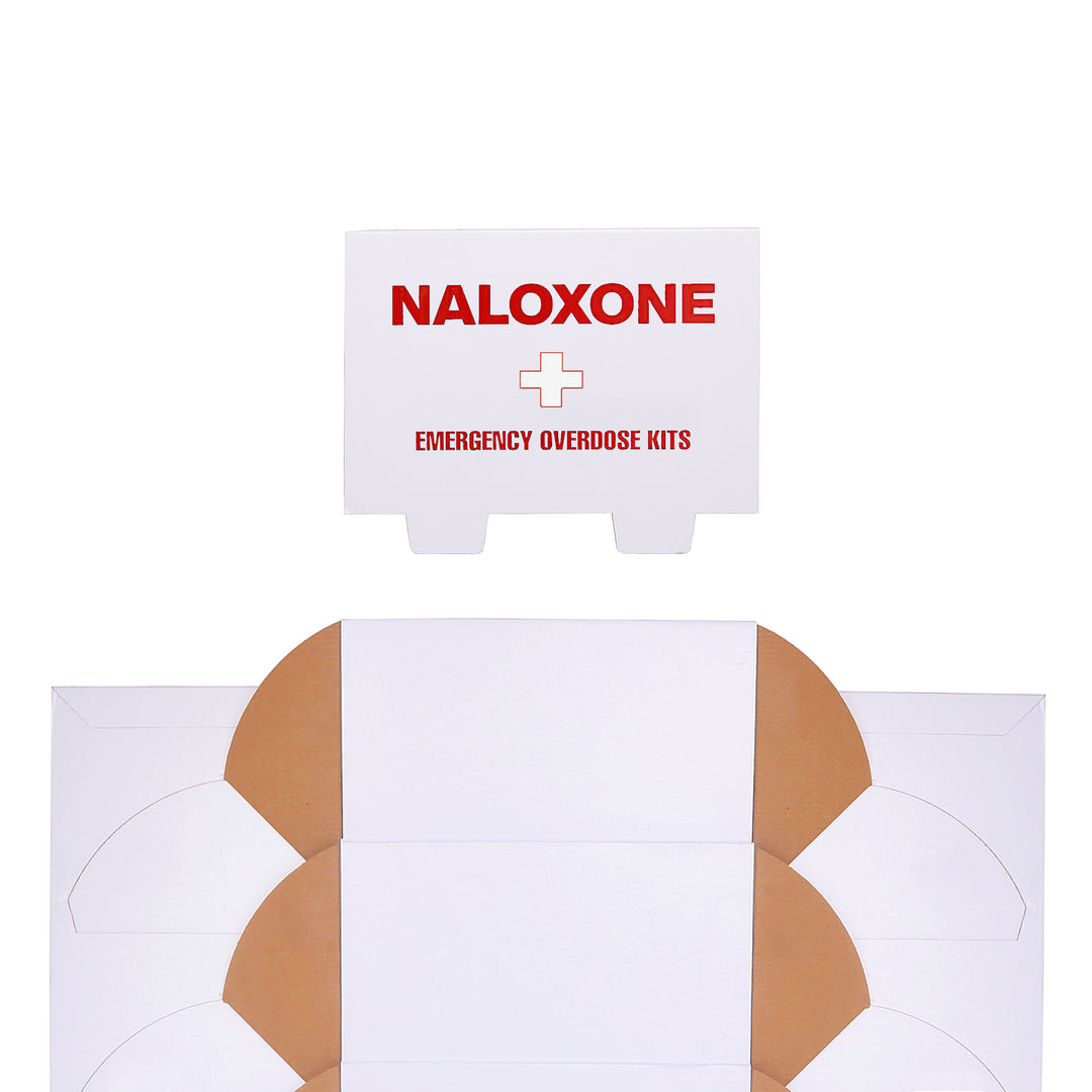 Naloxone Distribution Floor Stand - Holds 100 Boxes of Naloxone - Tall Floor Stand -  8