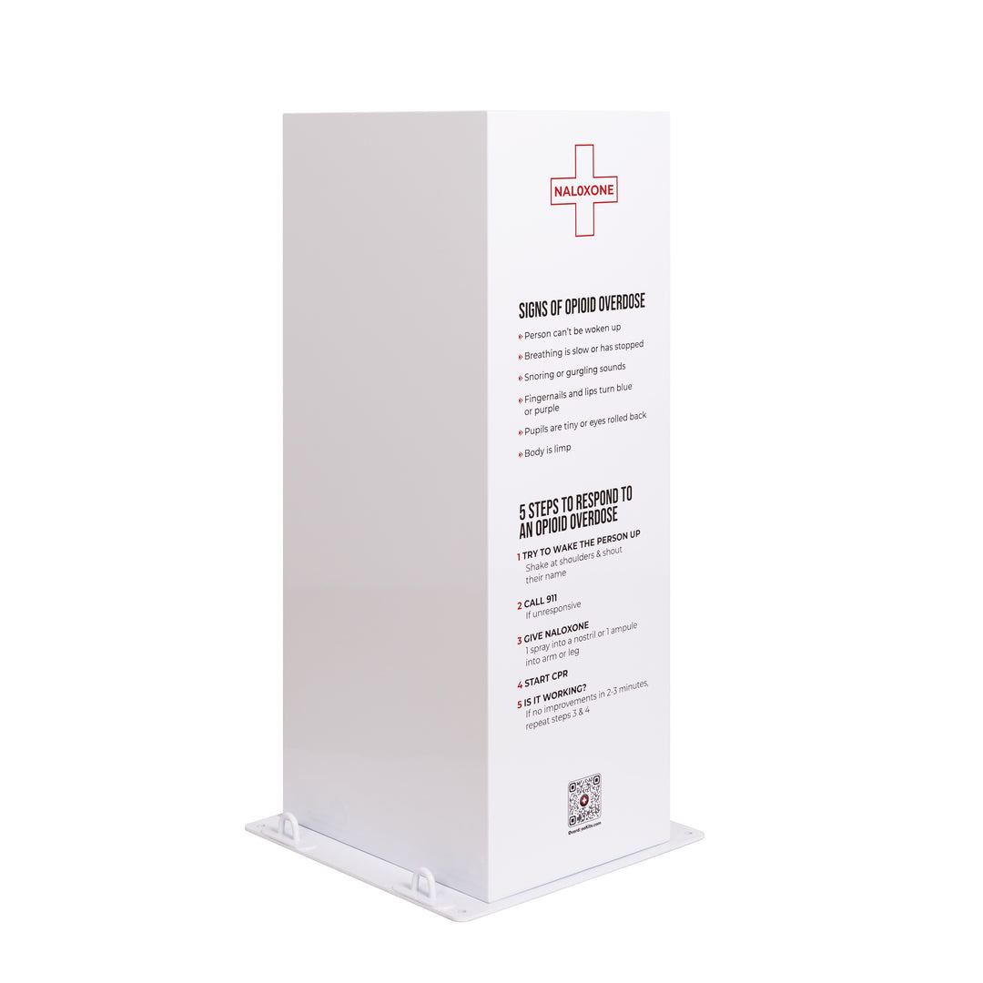 Naloxone Distribution Metal Box - Holds 100 Boxes - Heating Available - Standard (No Heating)-Heating Included -  11