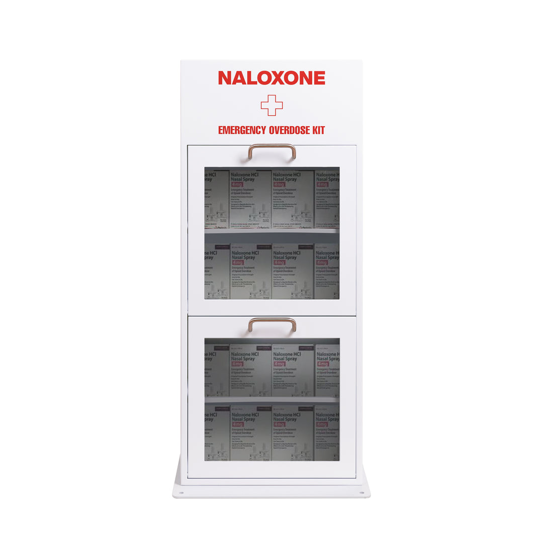 Naloxone Distribution Metal Box - Holds 100 Boxes - Heating Available - Standard (No Heating)-Heating Included -  1