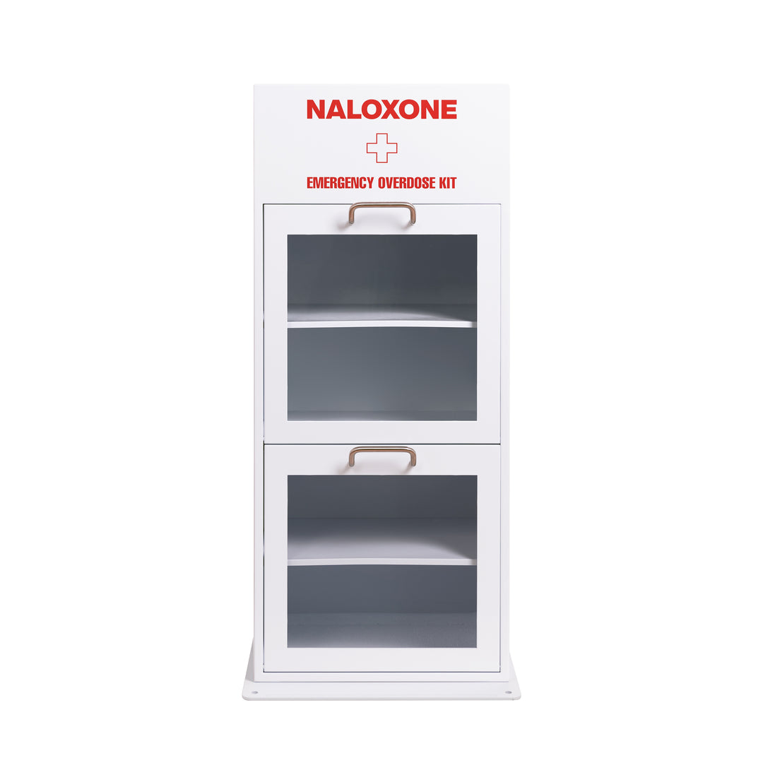 Naloxone Distribution Metal Box - Holds 100 Boxes - Heating Available - Standard (No Heating)-Heating Included -  9