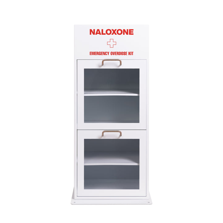 Naloxone Distribution Metal Box - Holds 100 Boxes - Heating Available - Standard (No Heating)-Heating Included -  9