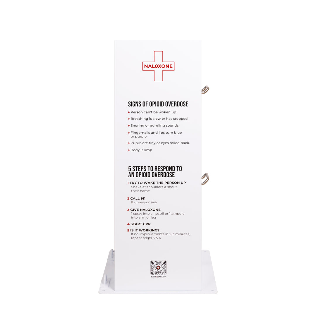 Naloxone Distribution Metal Box - Holds 100 Boxes - Heating Available - Standard (No Heating)-Heating Included -  4
