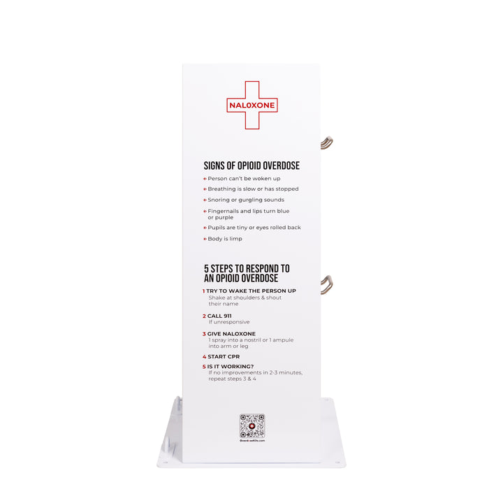 Naloxone Distribution Metal Box - Holds 100 Boxes - Heating Available - Standard (No Heating)-Heating Included -  4