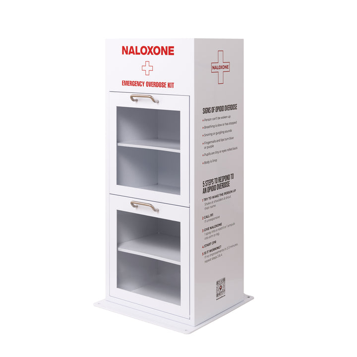 Naloxone Distribution Metal Box - Holds 100 Boxes - Heating Available - Standard (No Heating)-Heating Included -  6