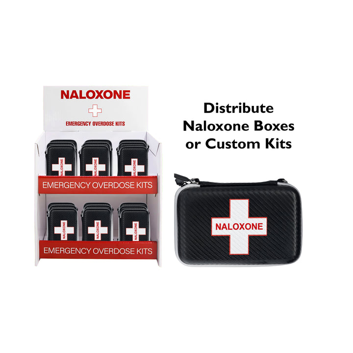 Naloxone Distribution Tabletop Stand - Holds 24 Boxes of Naloxone - Short Table Stand -  11