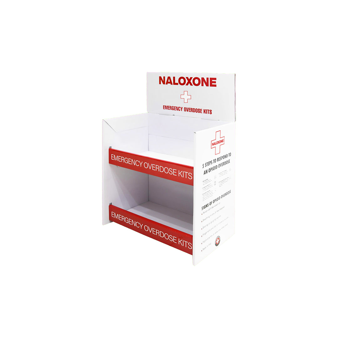 Naloxone Distribution Tabletop Stand - Holds 24 Boxes of Naloxone - Short Table Stand -  5