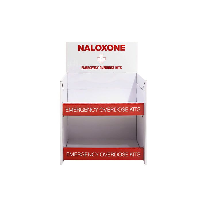 Naloxone Distribution Tabletop Stand - Holds 24 Boxes of Naloxone - Short Table Stand -  3