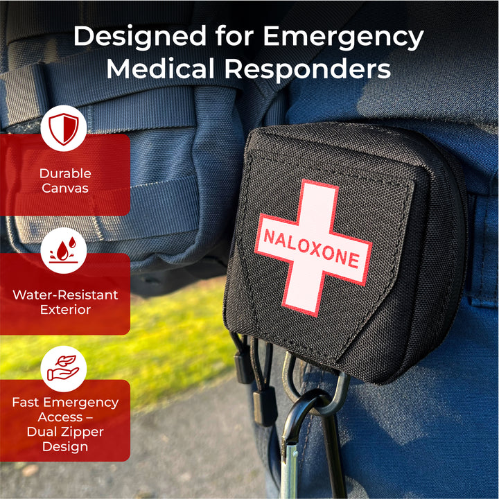 Naloxone Duty Belt Pouch + MOLLE attachment straps - Cross / Black / Single -  48251072