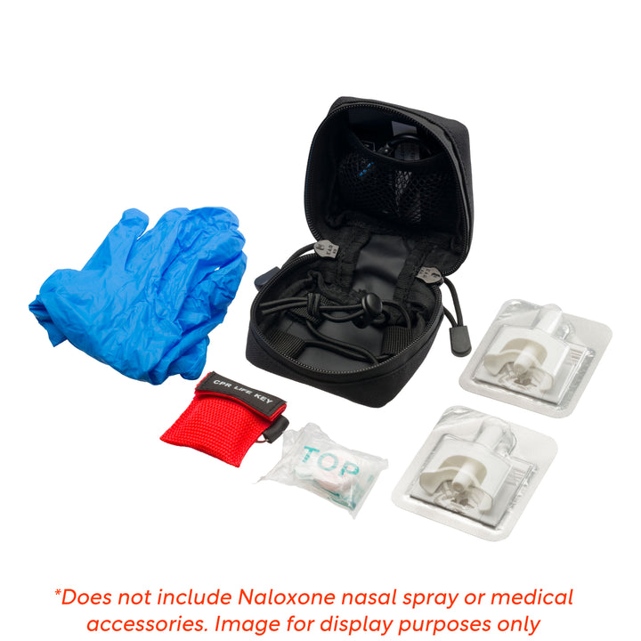 Naloxone Duty Belt Pouch + MOLLE attachment straps - Cross / Black / Single -  59087247