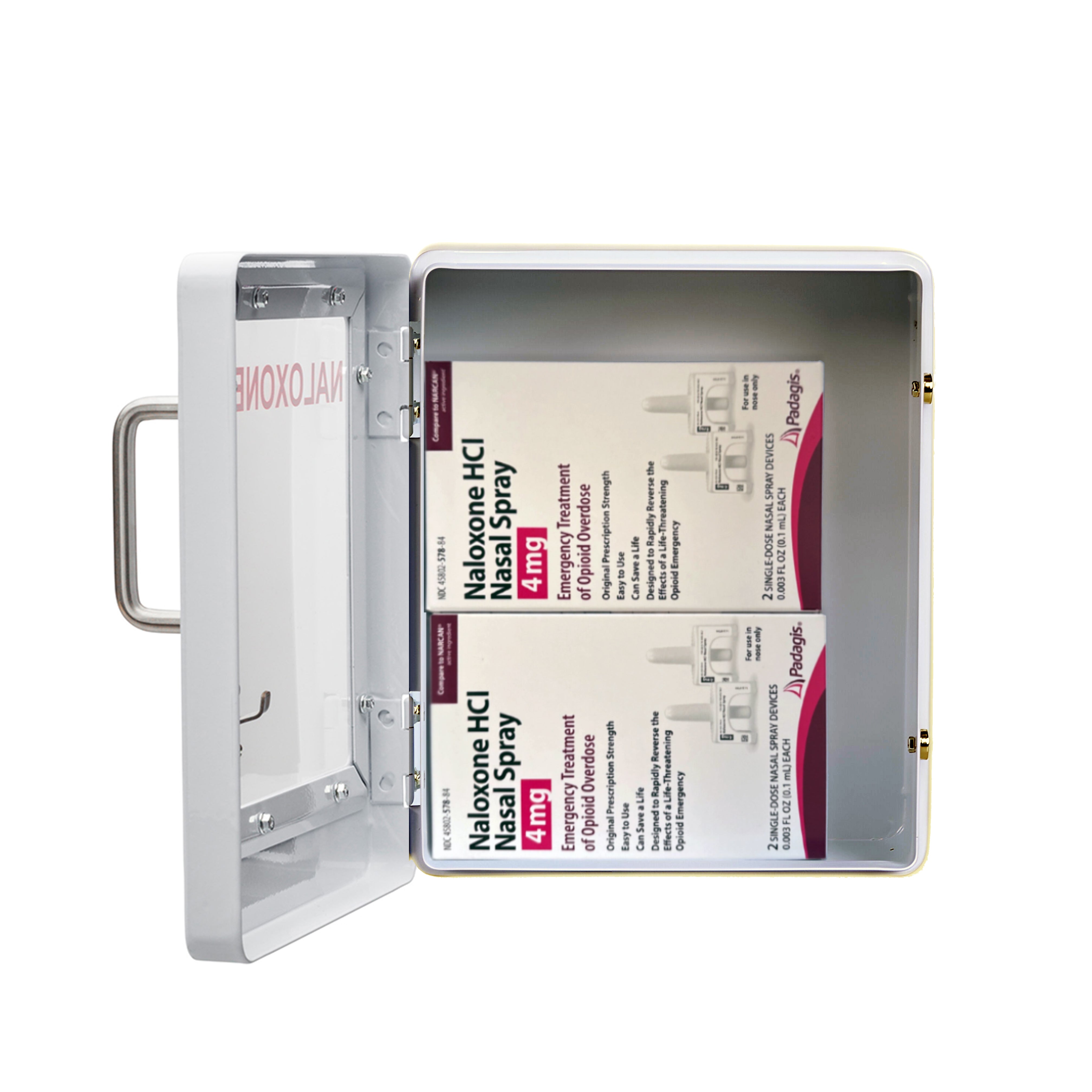 ▷ Naloxone Emergency Wall Cabinet – Lockable with Alarm Option