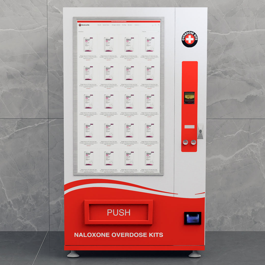 Naloxone Harm Reduction Smart Vending Machine with 49" Video Screen - 49"-- -  1