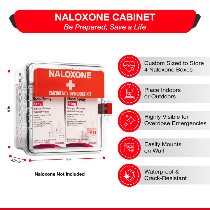 Naloxone Outdoor Waterproof Emergency Wall Mount Cabinet - Default Title -  4