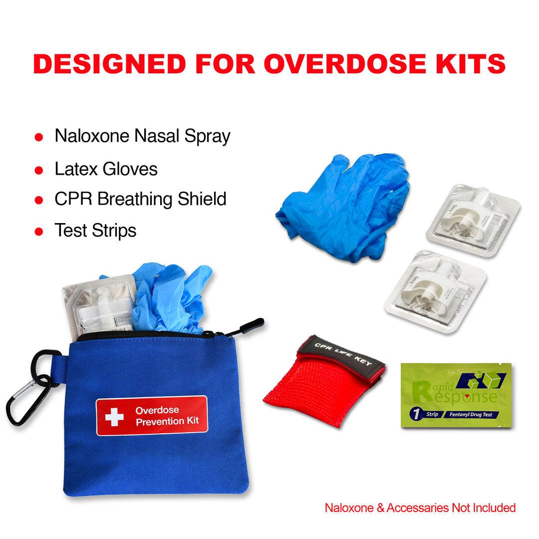 Naloxone Overdose Prevention Kit Canvas Bag - Black / Single-Black / 10 Units-Black / 100 Units-Blue / Single-Blue / 10 Units -  14