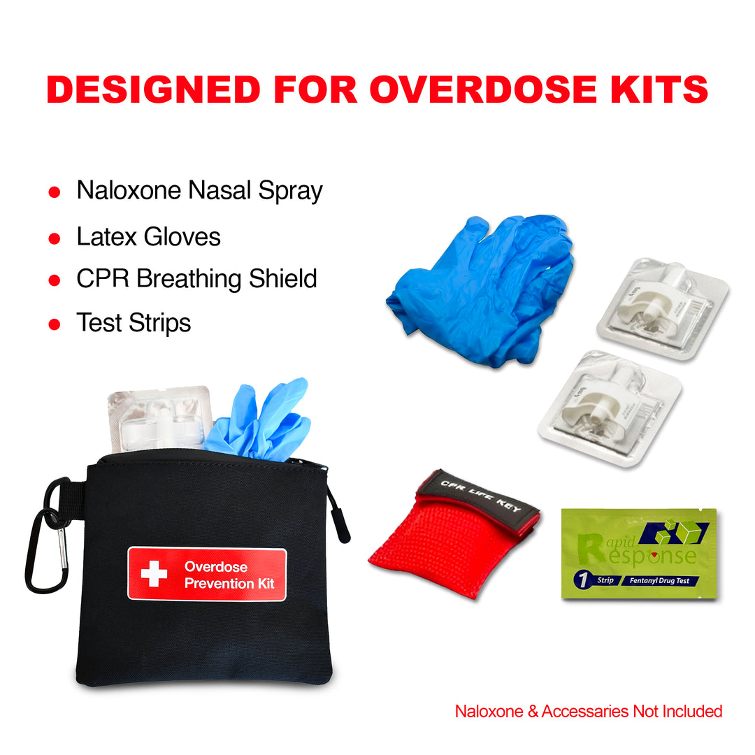 Naloxone Overdose Prevention Kit Canvas Bag - Black / Single-Black / 10 Units-Black / 100 Units-Blue / Single-Blue / 10 Units -  2