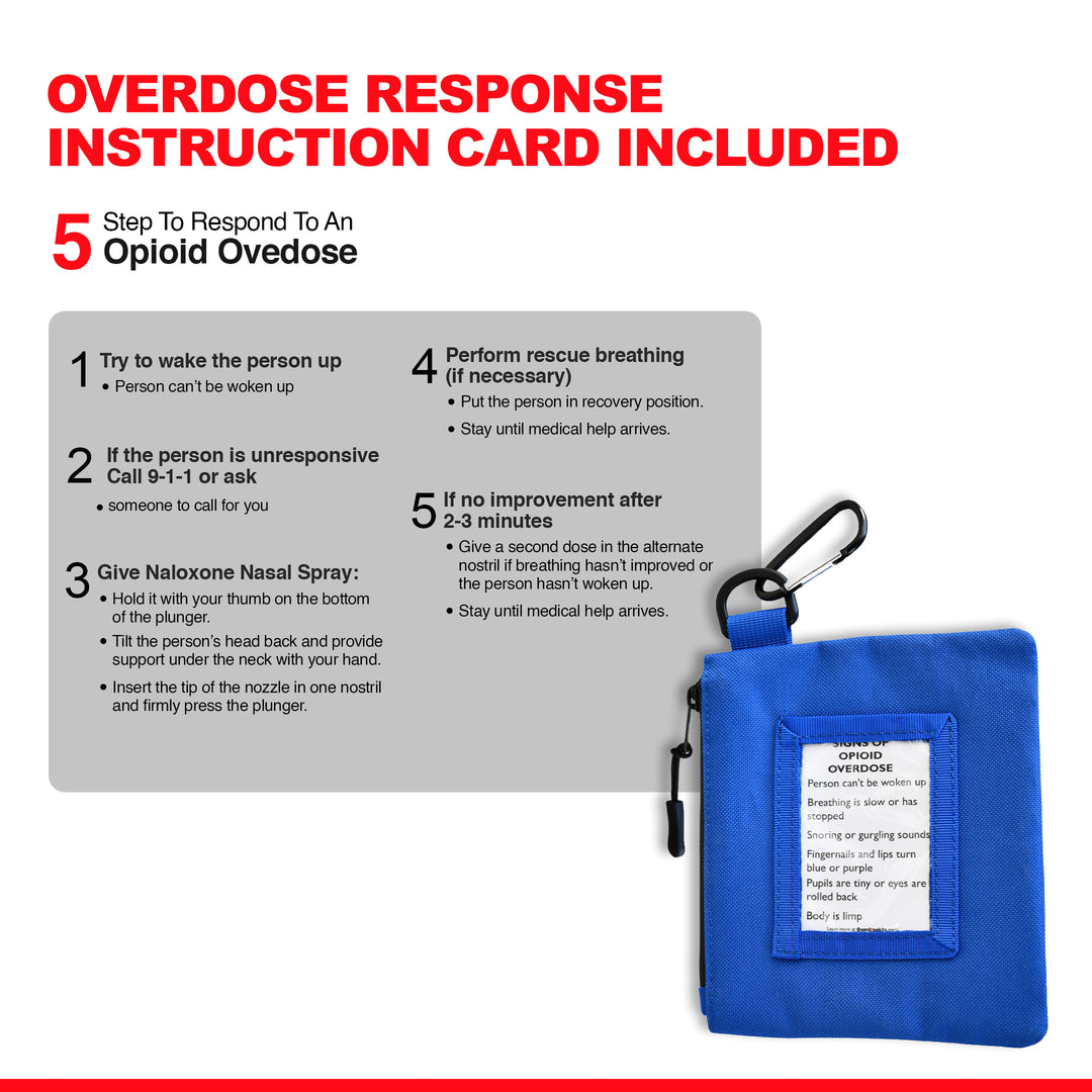 Naloxone Overdose Prevention Kit Canvas Bag - Black / Single-Black / 10 Units-Black / 100 Units-Blue / Single-Blue / 10 Units -  15