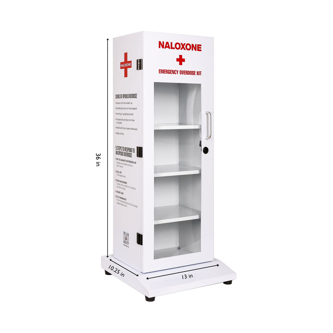 Naloxone Distribution Locker Box | 100% Waterproof for Outdoor Use | Alternative to a Naloxone Vending Machine ( Holds 80 Naloxone Boxes)