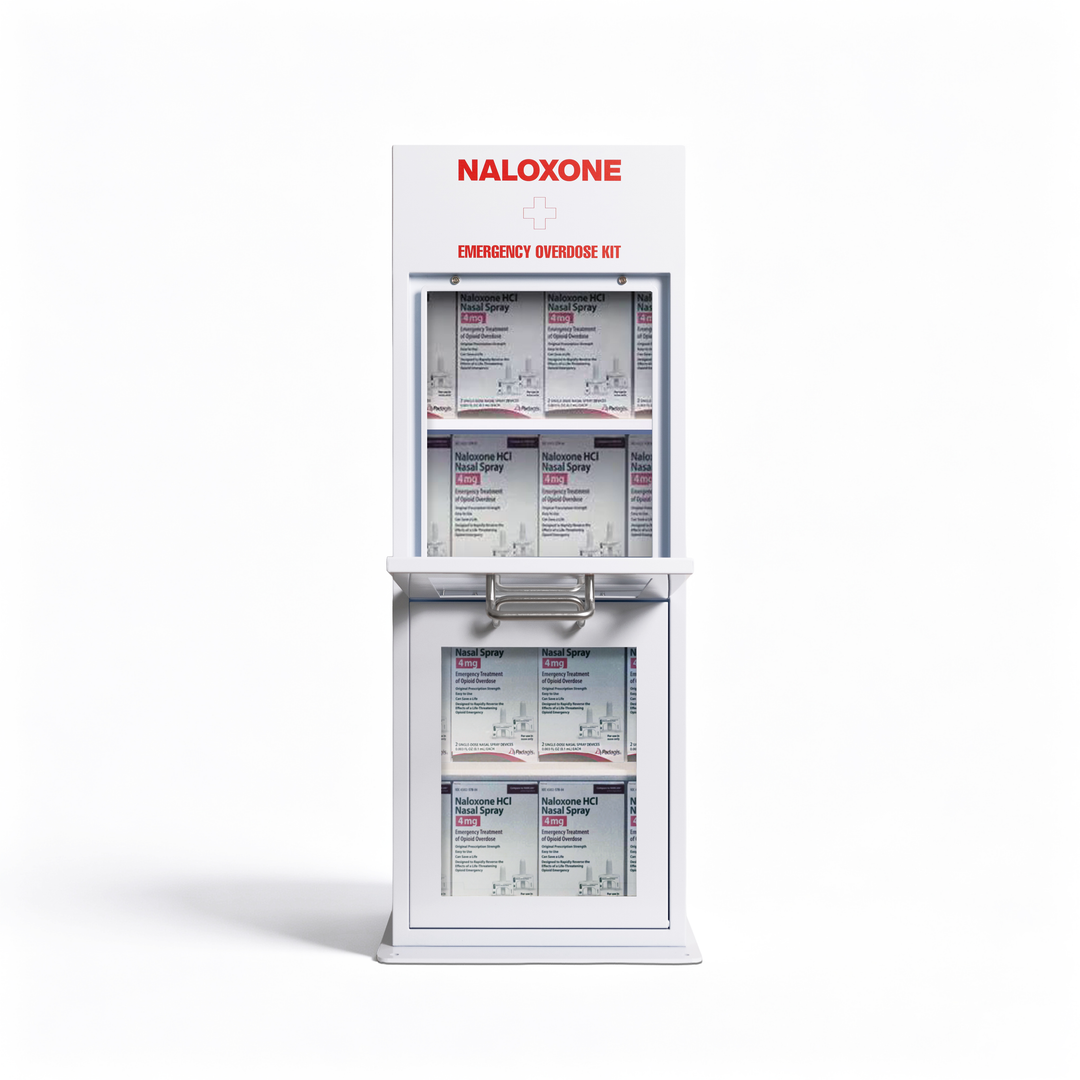 Naloxone Distribution Metal Box - Holds 100 Boxes