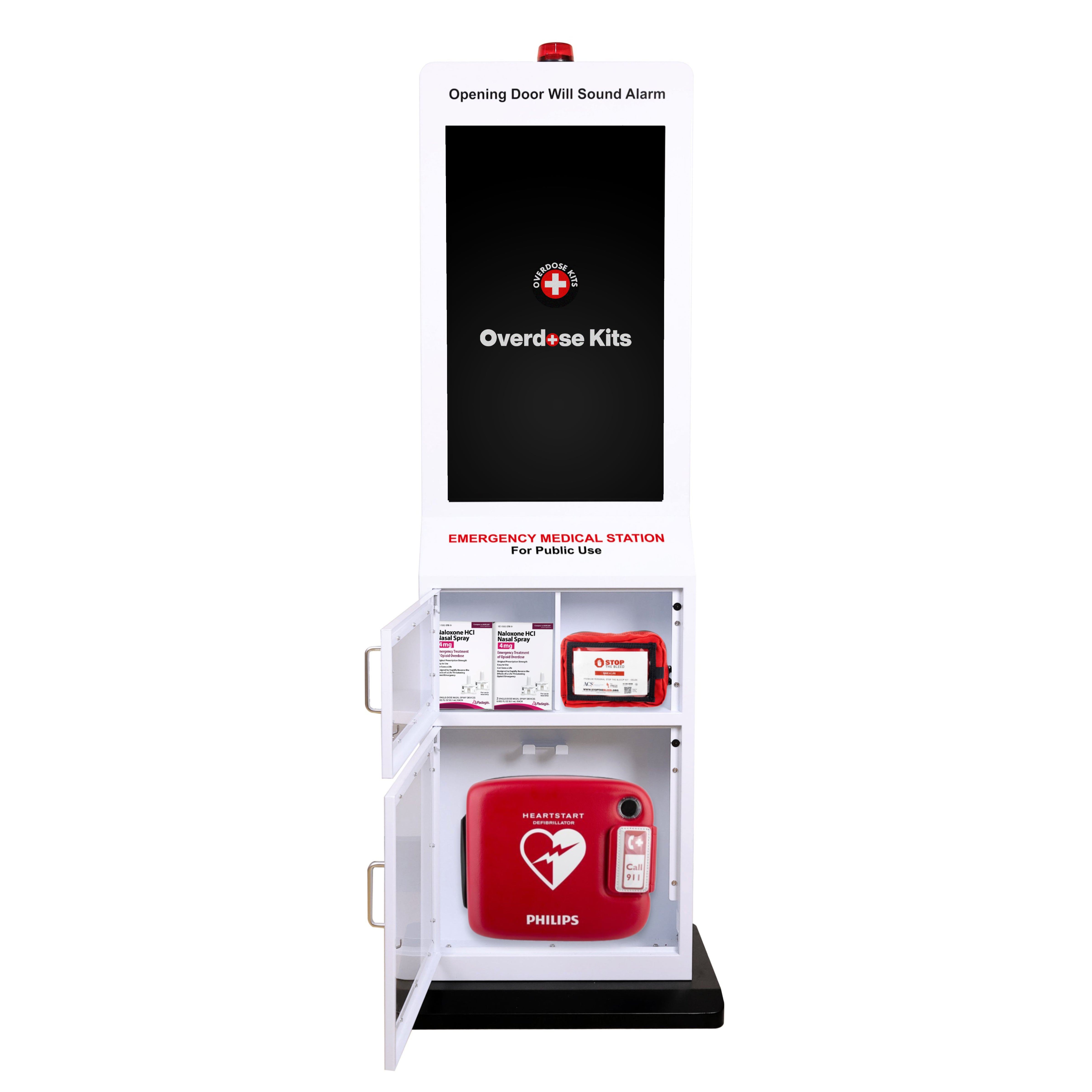 ▷ Emergency Medical Station with Large Display Screen for AED
