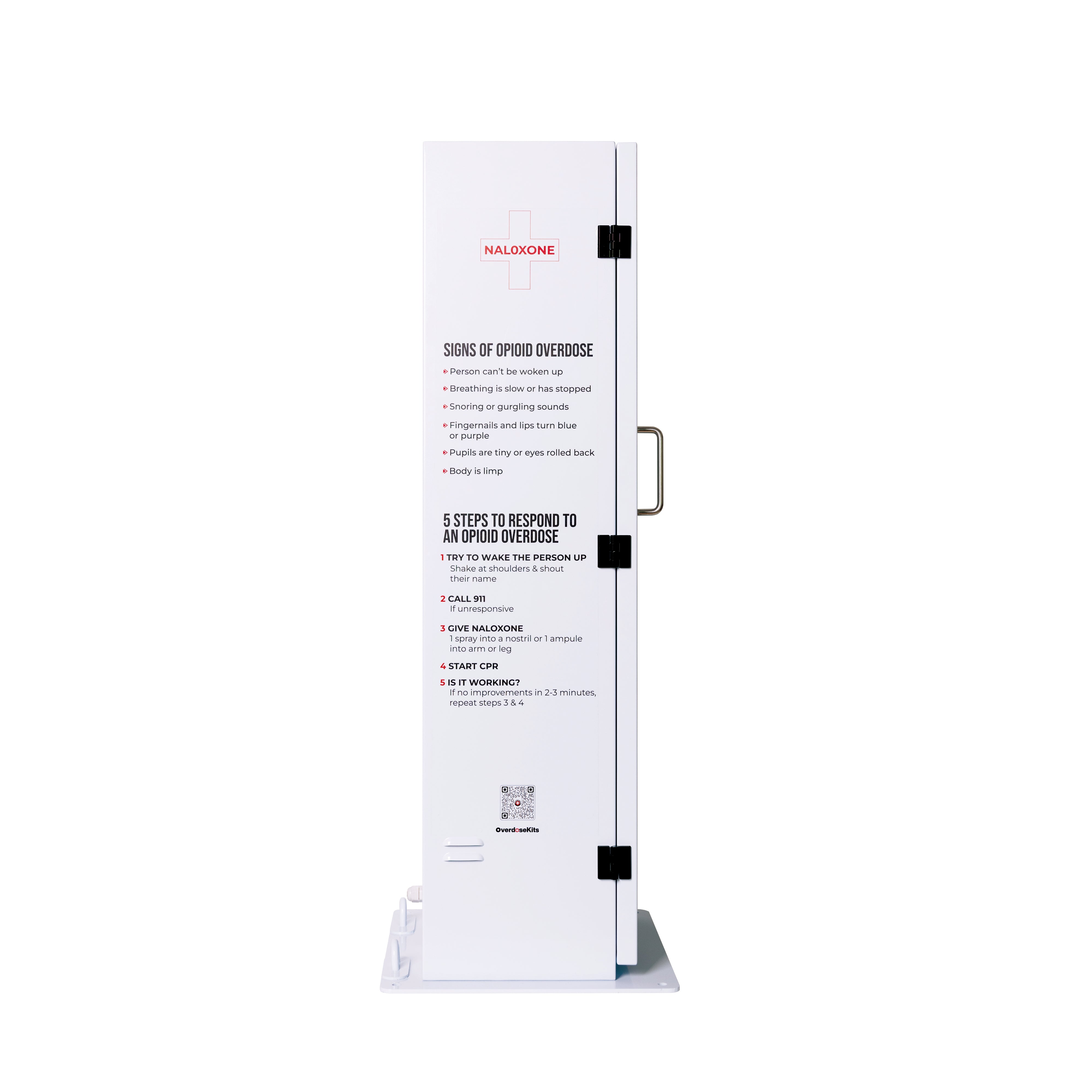▷ Naloxone Distribution Locker – Waterproof Outdoor Box (80 Kits