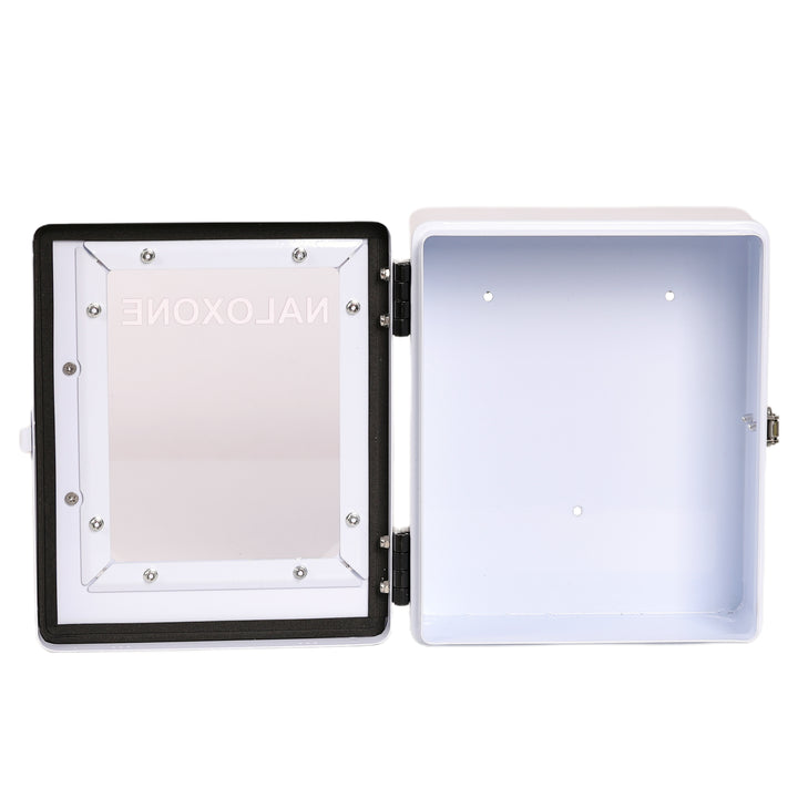 Outdoor Naloxone Emergency Kit Wall Mount Cabinet with Sign - No Alarm or Lock - Default Title -  10