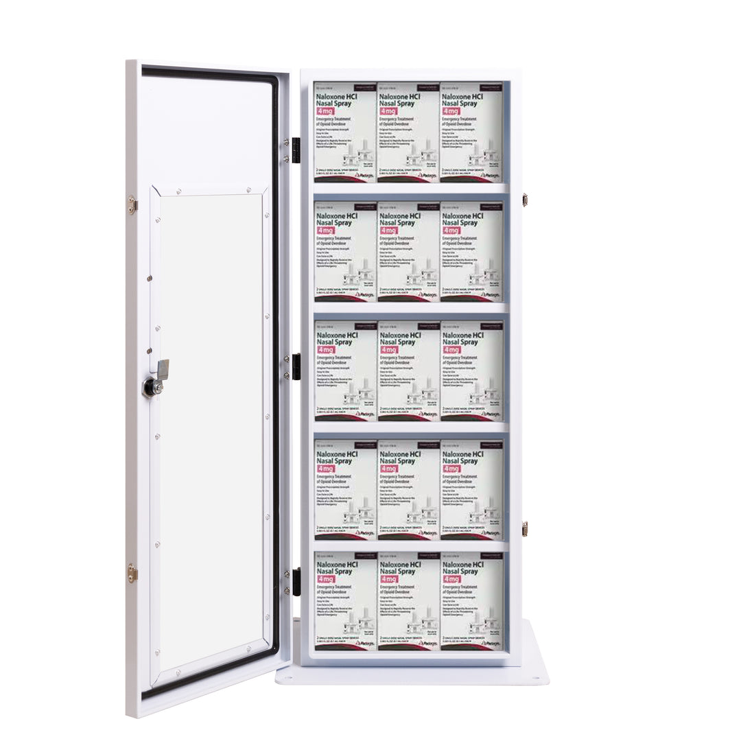 Outdoor Waterproof Naloxone Distribution Box – Holds 80+ Boxes – Heating Available - Standard (No Heating)-Heating Included -  3