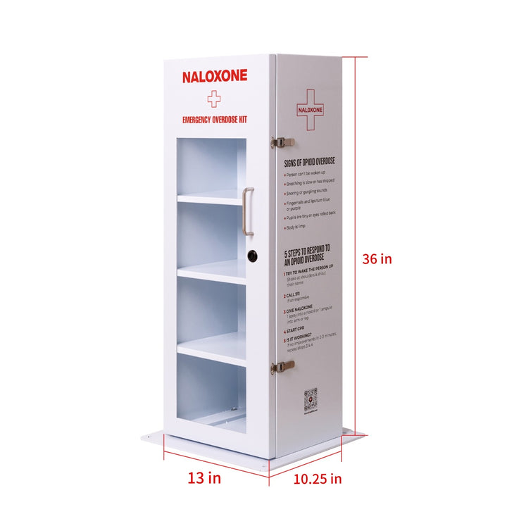 Outdoor Waterproof Naloxone Distribution Box – Holds 80+ Boxes – Heating Available - Standard (No Heating)-Heating Included -  4