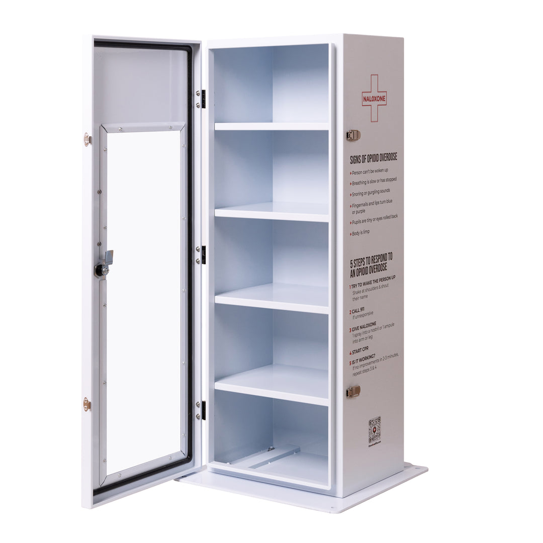 Outdoor Waterproof Naloxone Distribution Box – Holds 80+ Boxes – Heating Available - Standard (No Heating)-Heating Included -  5