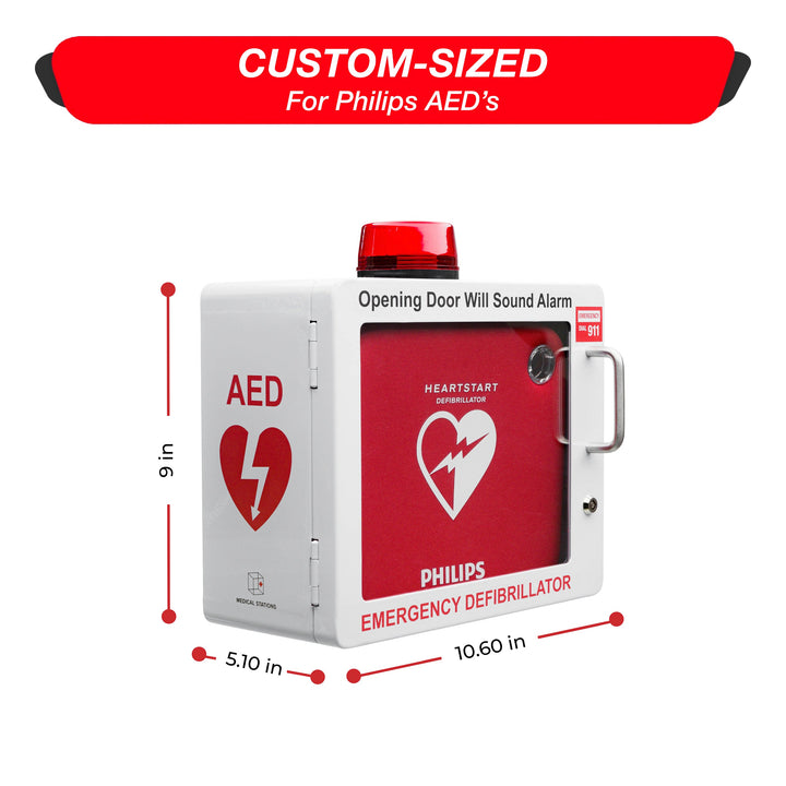 Philips AED Wall Mount Cabinet - White -  7
