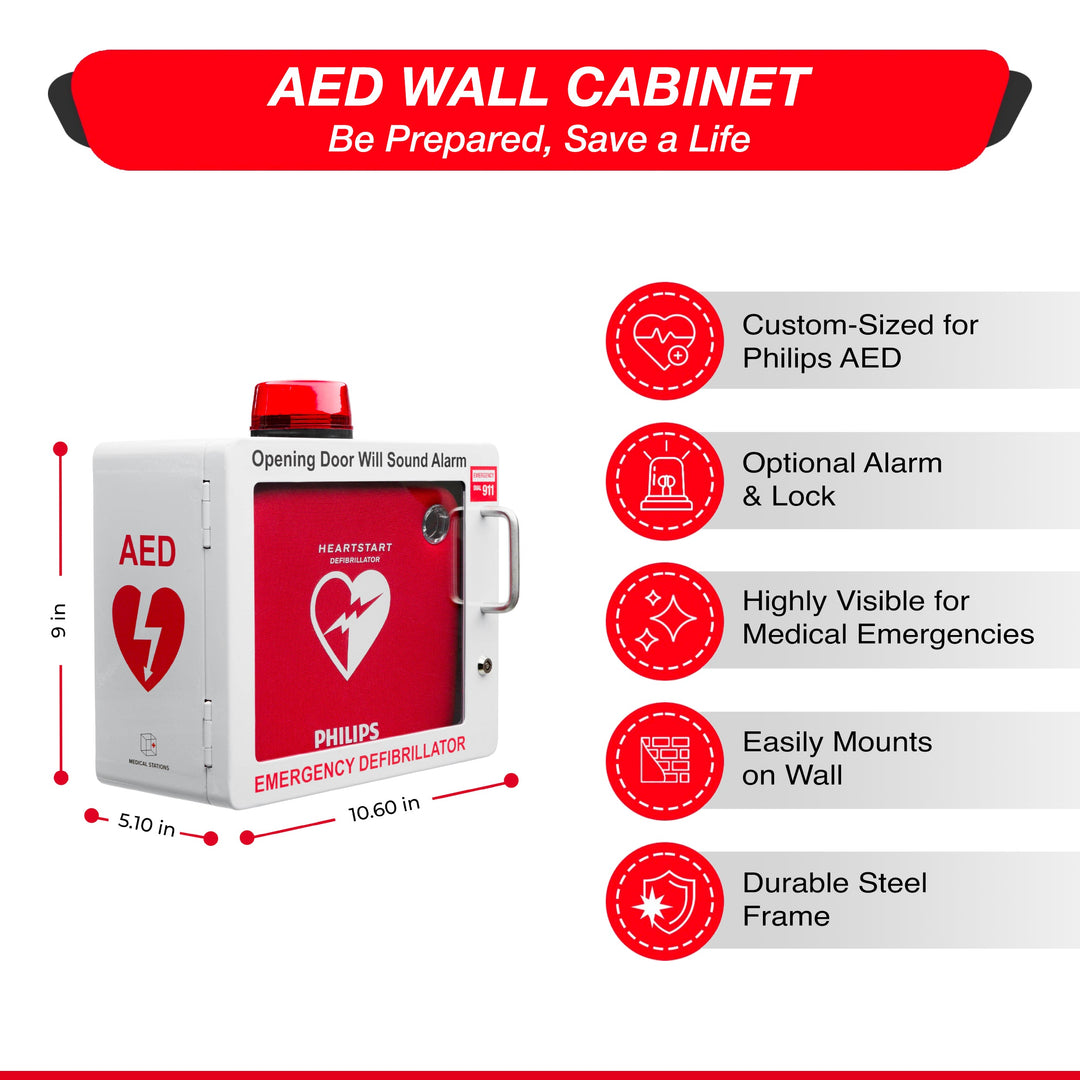 Philips AED Wall Mount Cabinet - White -  2