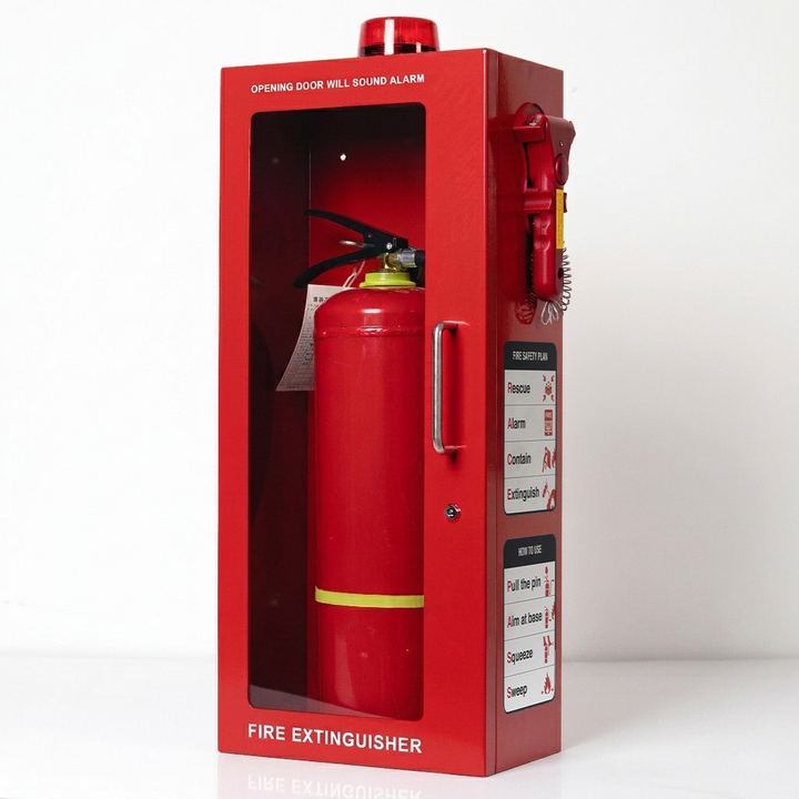 Fire Extinguisher Wall Mount Cabinet with Alarm & Lock – Available 5 lb & 10 lb Sizes