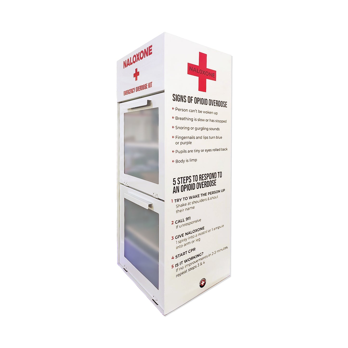 Naloxone Distribution Metal Box ( Holds 100 Narcan Boxes)