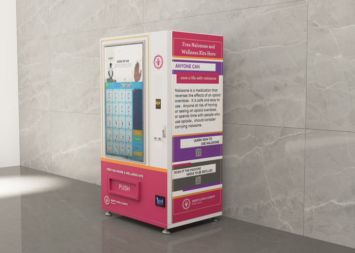 Naloxone Vending Machine with Video Screen