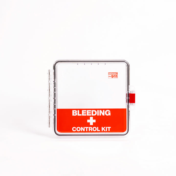 STOP THE BLEED Trauma Bleeding Control Kit + Emergency Outdoor Wall Mount Cabinet - Default Title -  12