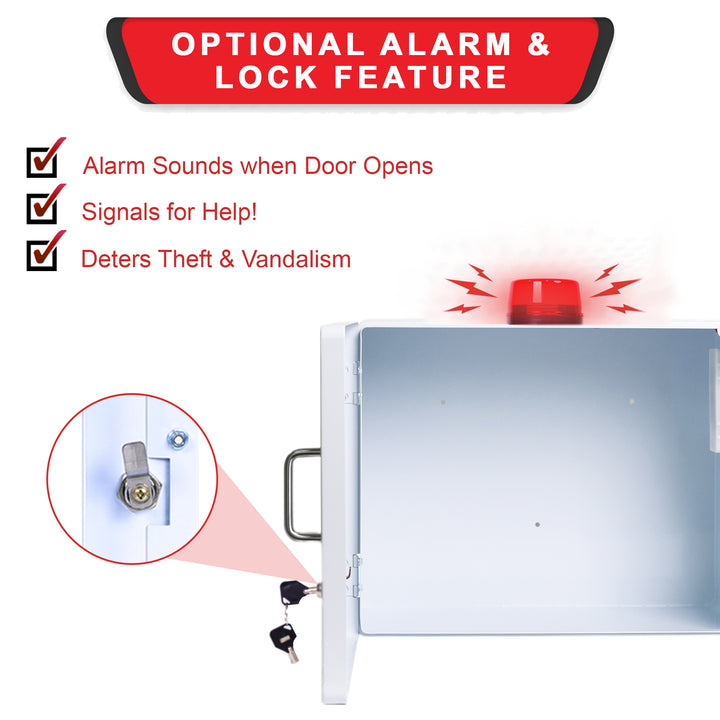 STOP THE BLEED Trauma Bleeding Control Kit + Emergency Wall Mount Cabinet - Station + 6 Kits-Cabinet + 1 Kit -  7