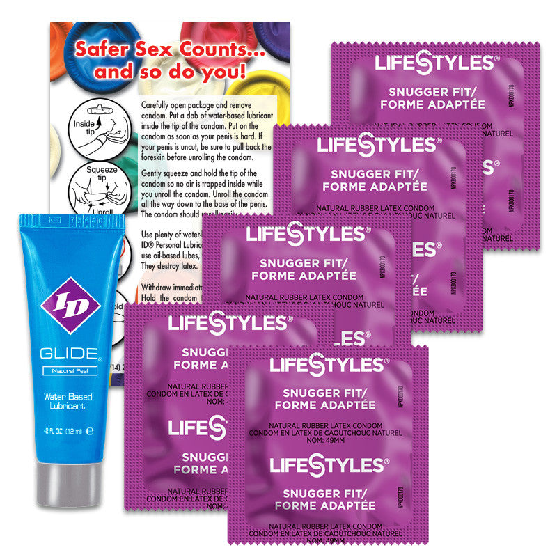 Lifestyles condoms and a tube of jelly on a white background