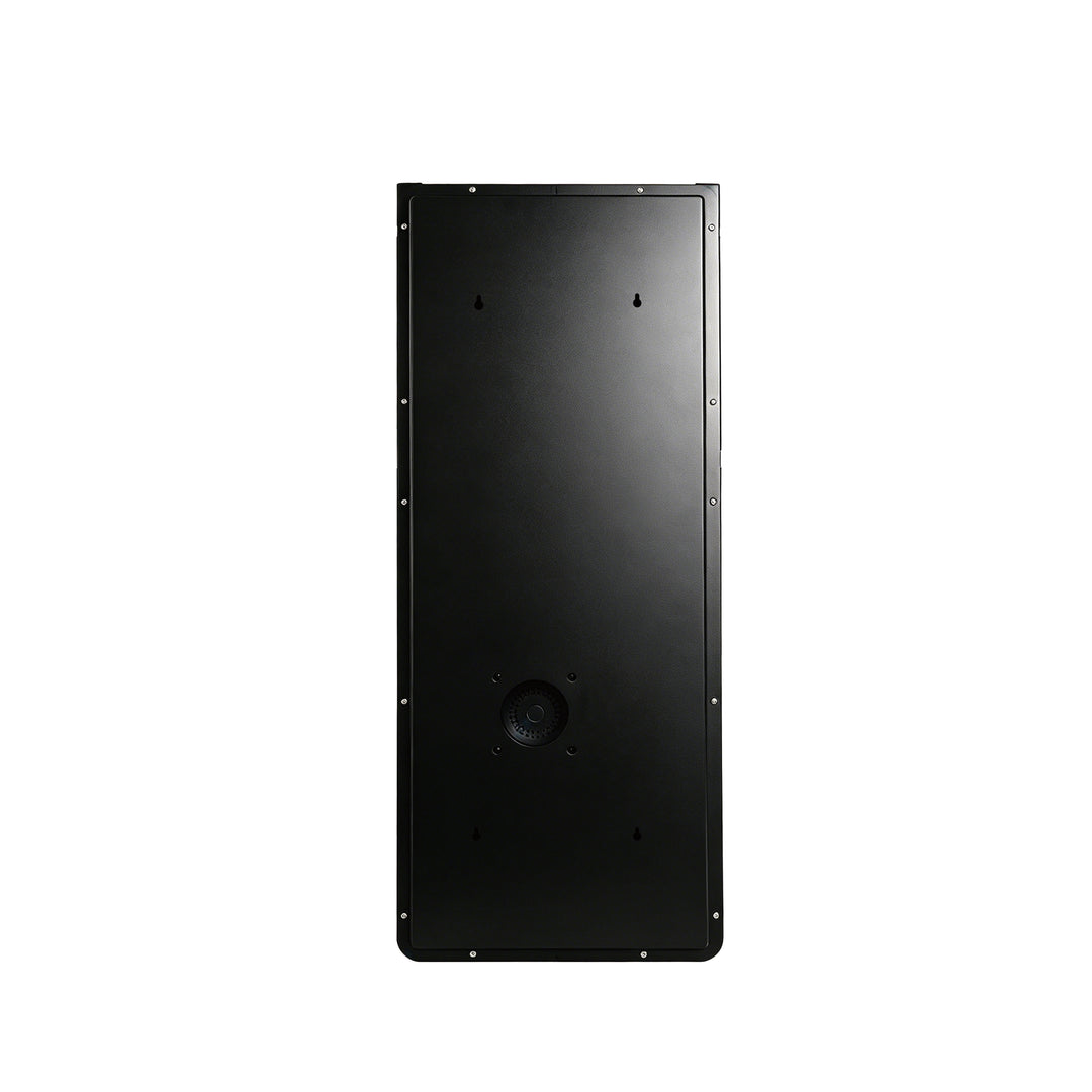 Rear view of the digital AED cabinet highlighting the easy-mount installation system for public buildings and high-traffic areas.