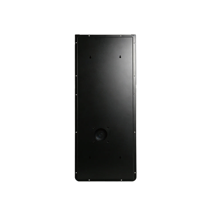 Rear view of the digital AED cabinet highlighting the easy-mount installation system for public buildings and high-traffic areas.