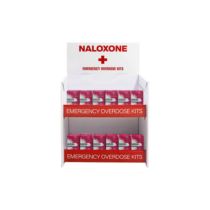 Naloxone Distribution Tabletop Stand ( Holds 24 Naloxone Boxes)