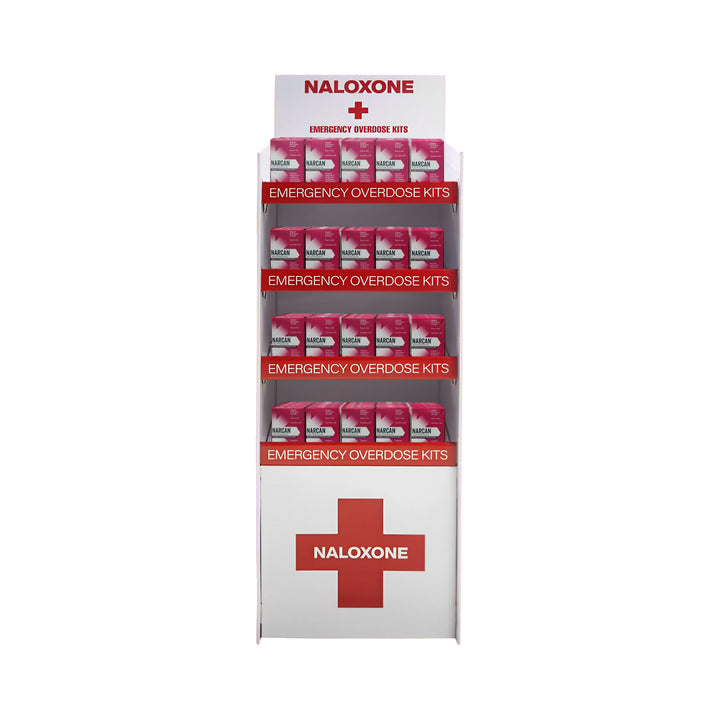 Naloxone Distribution Floor Stand ( Holds 100 Naloxone Boxes)