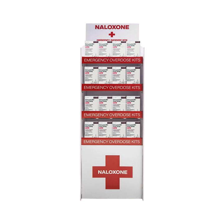 Naloxone Distribution Floor Stand ( Holds 100 Naloxone Boxes)