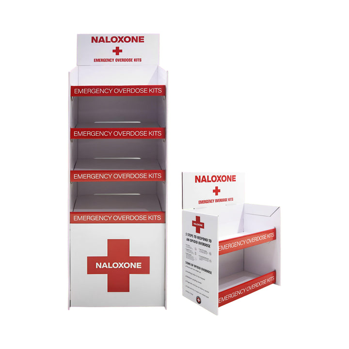 Naloxone Distribution Floor Stand ( Holds 100 Naloxone Boxes)