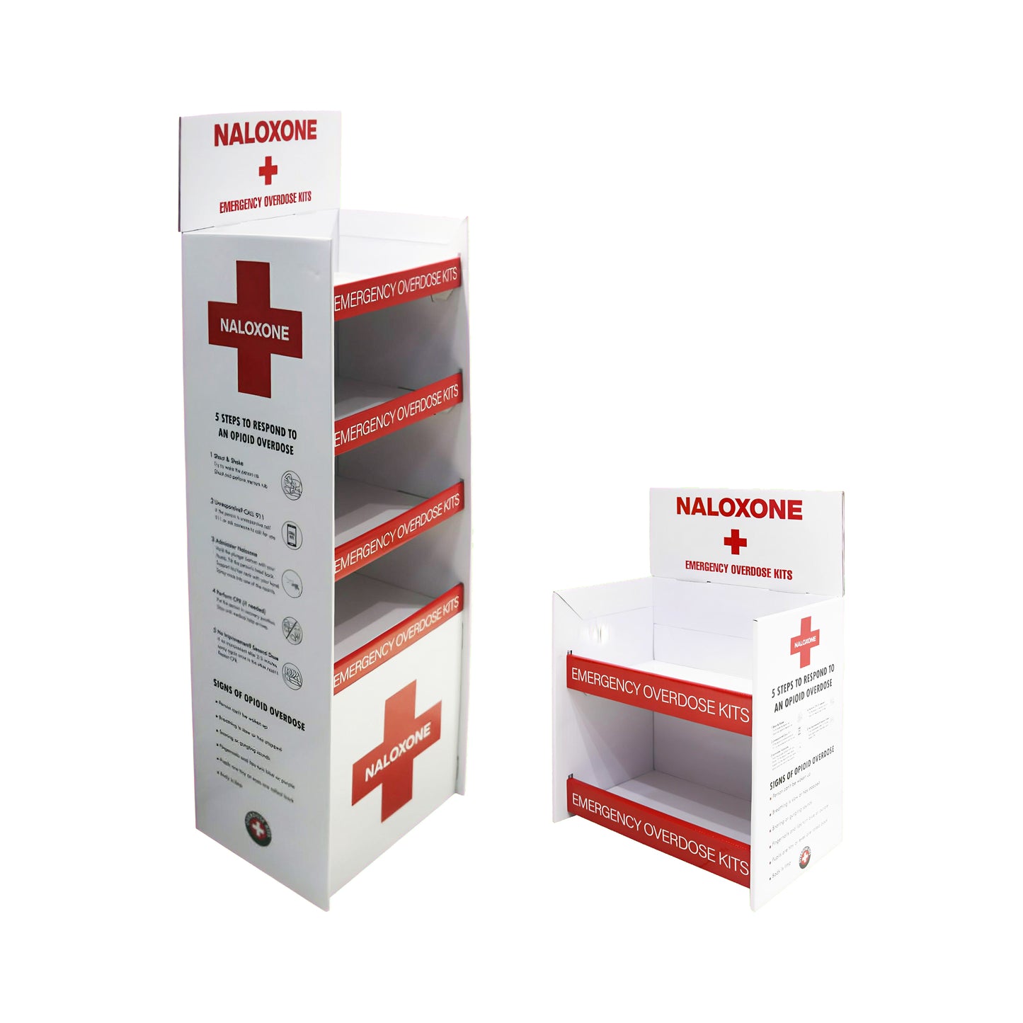 Naloxone Distribution Floor Stand ( Holds 100 Narcan Boxes)