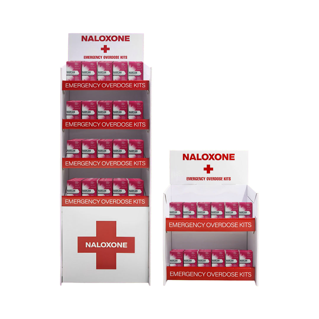 Naloxone Distribution Tabletop Stand ( Holds 24 Naloxone Boxes)