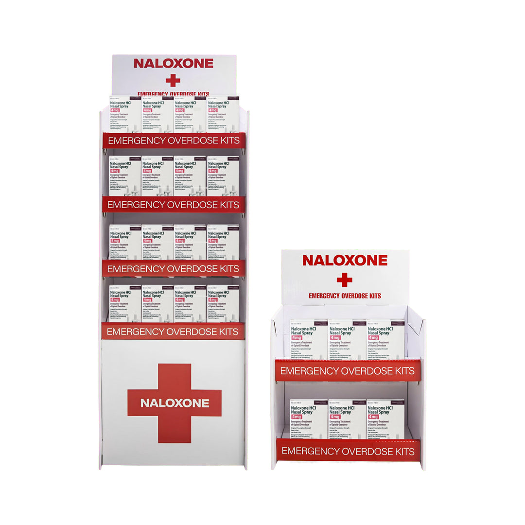 Naloxone Distribution Tabletop Stand ( Holds 24 Naloxone Boxes)