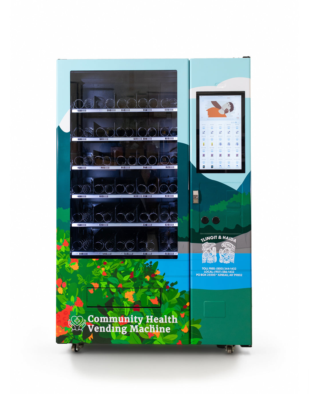 Naloxone Harm Reduction Smart Vending Machine with 22" Video Screen