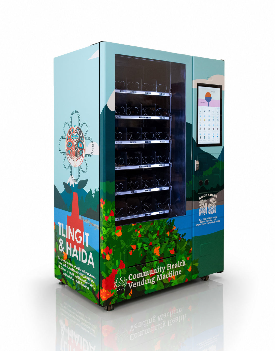 Naloxone Harm Reduction Smart Vending Machine with 22" Video Screen