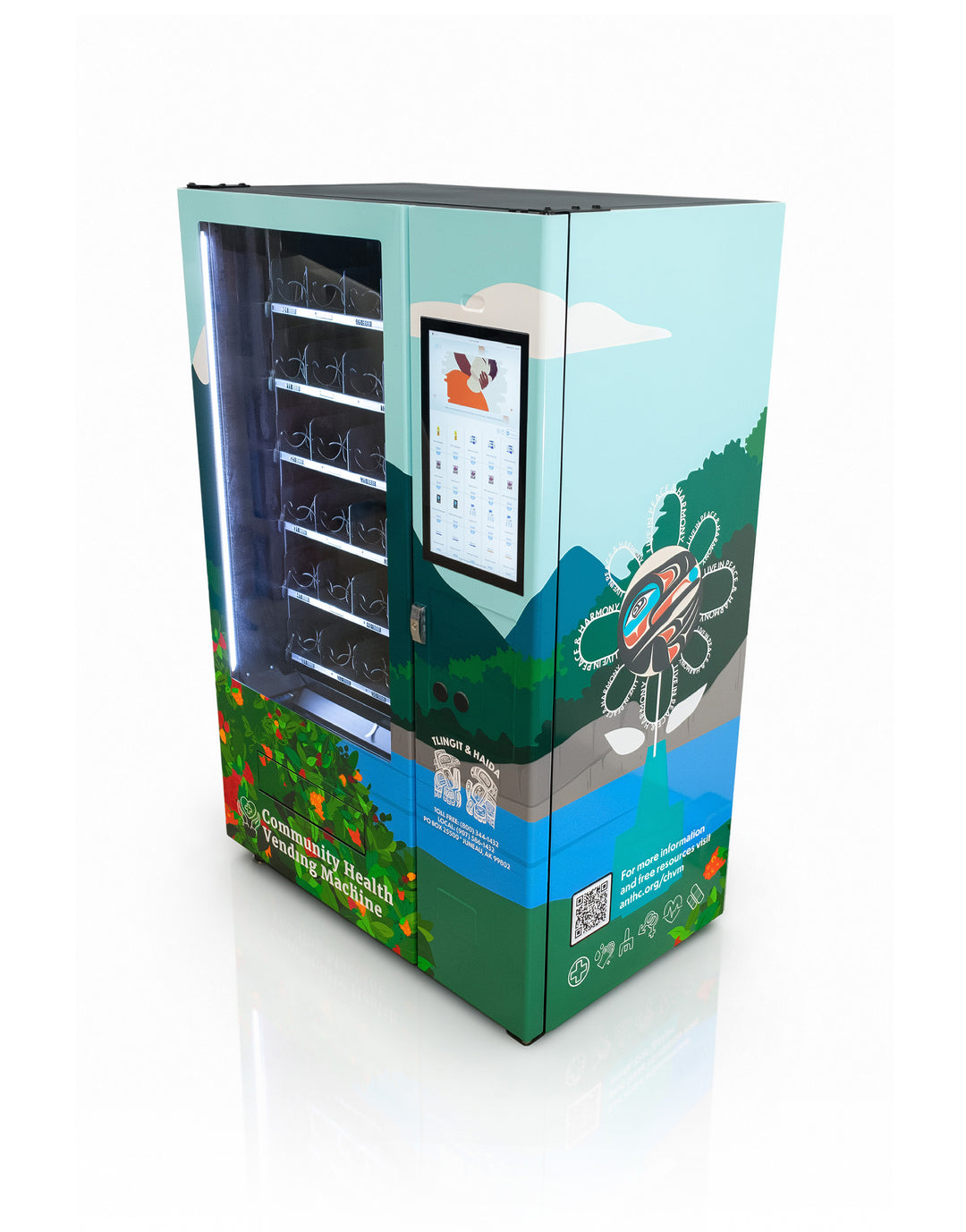 Naloxone Harm Reduction Smart Vending Machine with 22" Video Screen